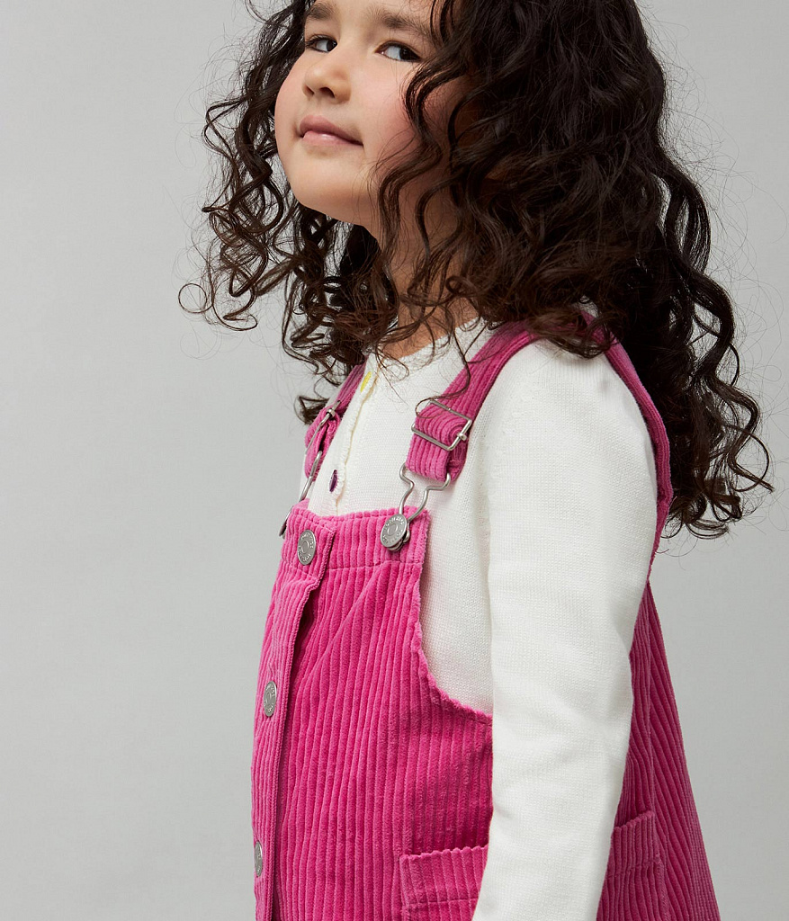 GIRLS pinny dress/ Сарафан детский/AW23TKG050 фуксия