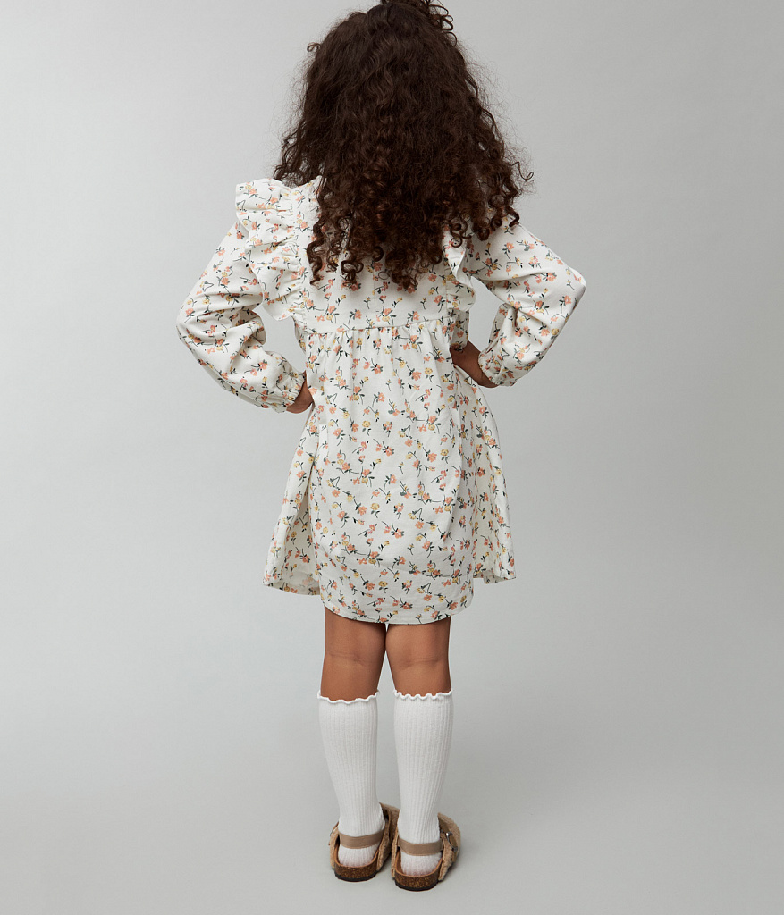 GIRLS baby cord dress/ Платье детское/AW23TKG032 молочный