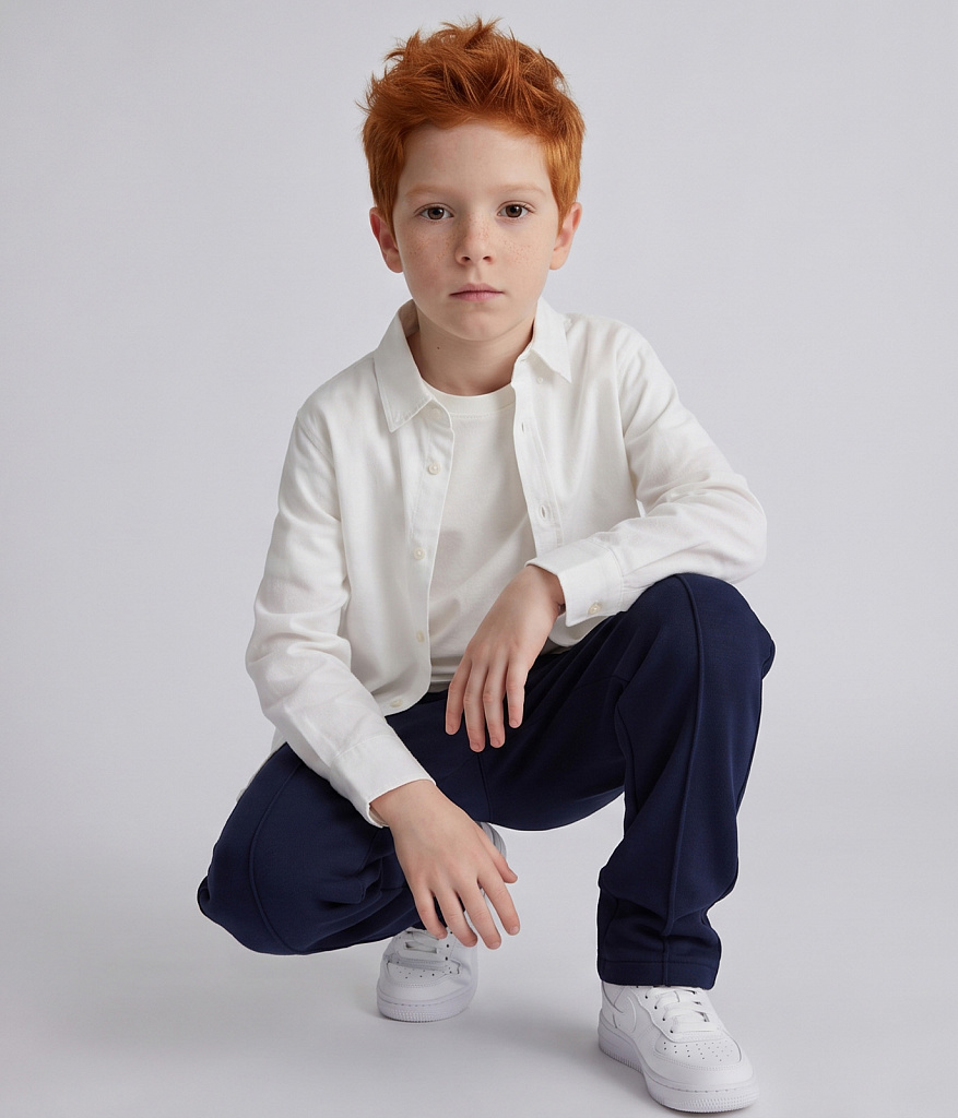 BOYS Shirt/Рубашка детская/SS24TKB024 белый