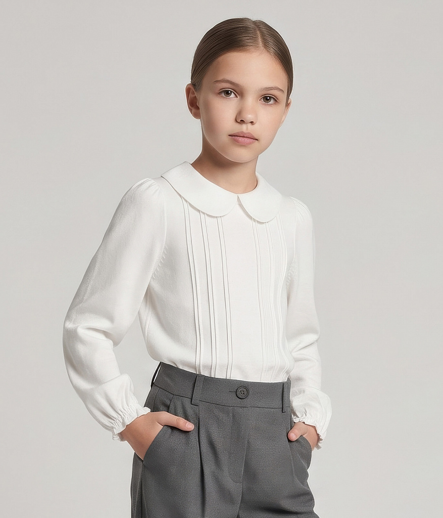 GIRLS Longsleeve/Блузка детская/AW25TKG022 белый