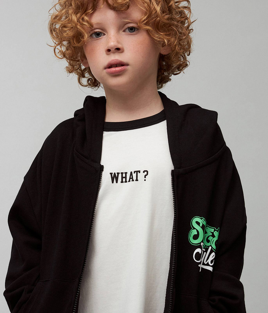 BOYS Cardi sweat/ Кардиган детский/SS24TKB035 черный