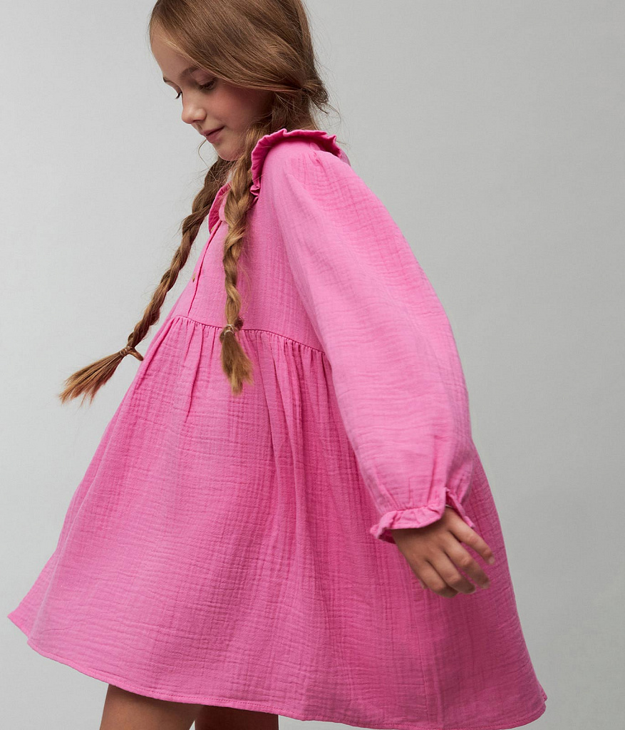 GIRLS dress/ Платье детское/AW23TKG049 фуксия