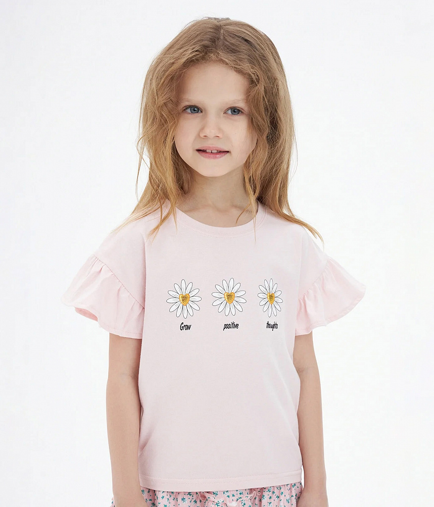 GIRLS Сhamomile tee SS/ Футболка детская к/р/SS24TKG088 розовый