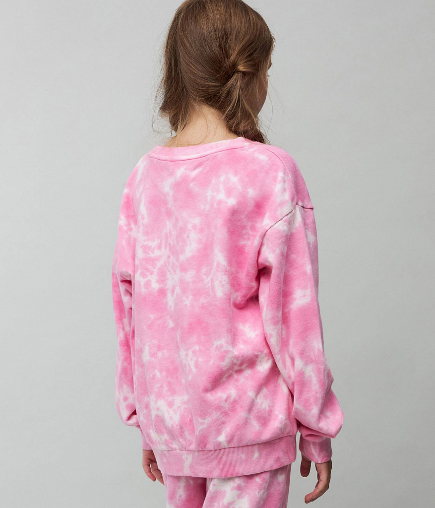 GIRLS Jumper tie dye/ Джемпер детский/SS24TKG061 розовый