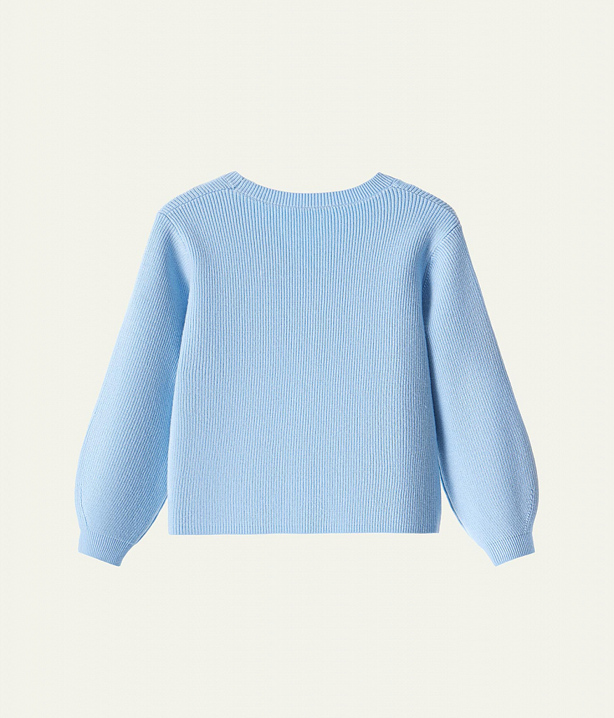 GIRLS set cardi and leggings knitted/Комплект кардиган+брюки детский/AW24TKG032 голубой