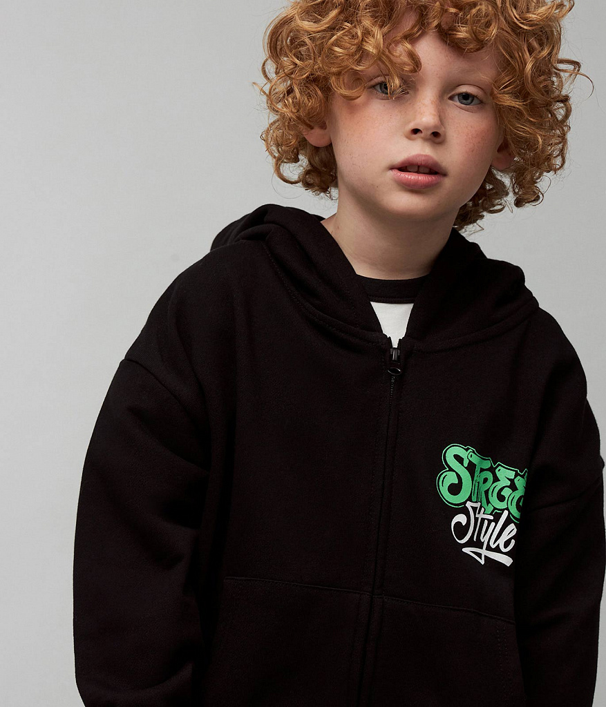 BOYS Cardi sweat/ Кардиган детский/SS24TKB035 черный