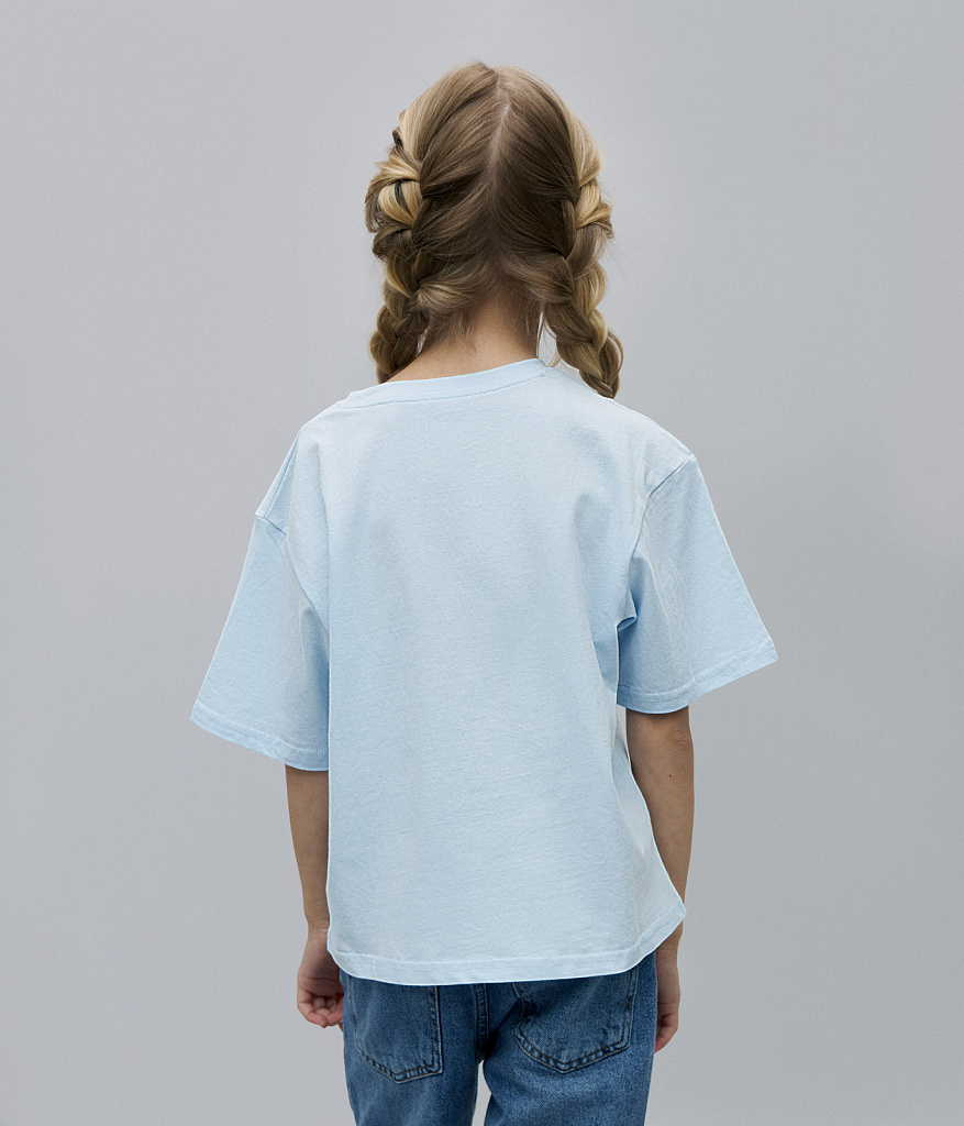 GIRLS Butterfly tee SS/ Футболка детская к/р/SS24TKG079 голубой