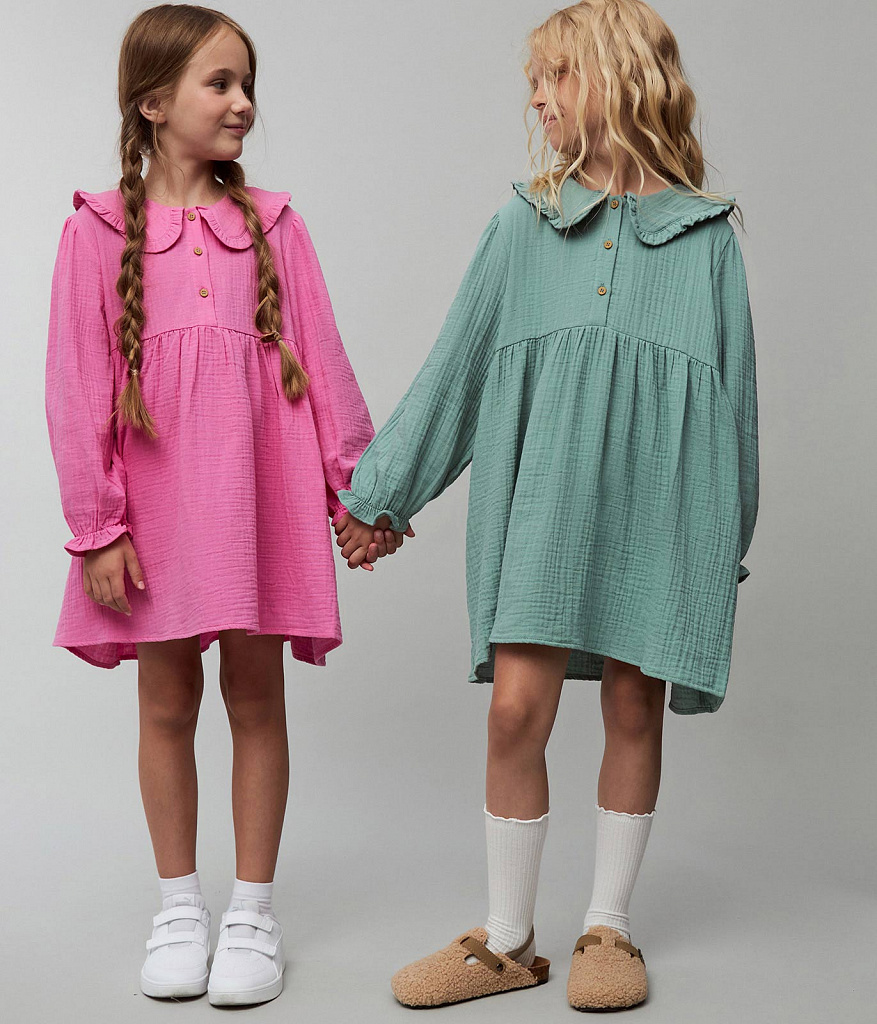 GIRLS dress/ Платье детское/AW23TKG049 фуксия