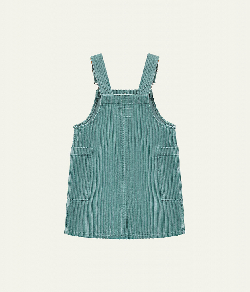 GIRLS pinny dress/ Сарафан детский/AW23TKG034 изумруд