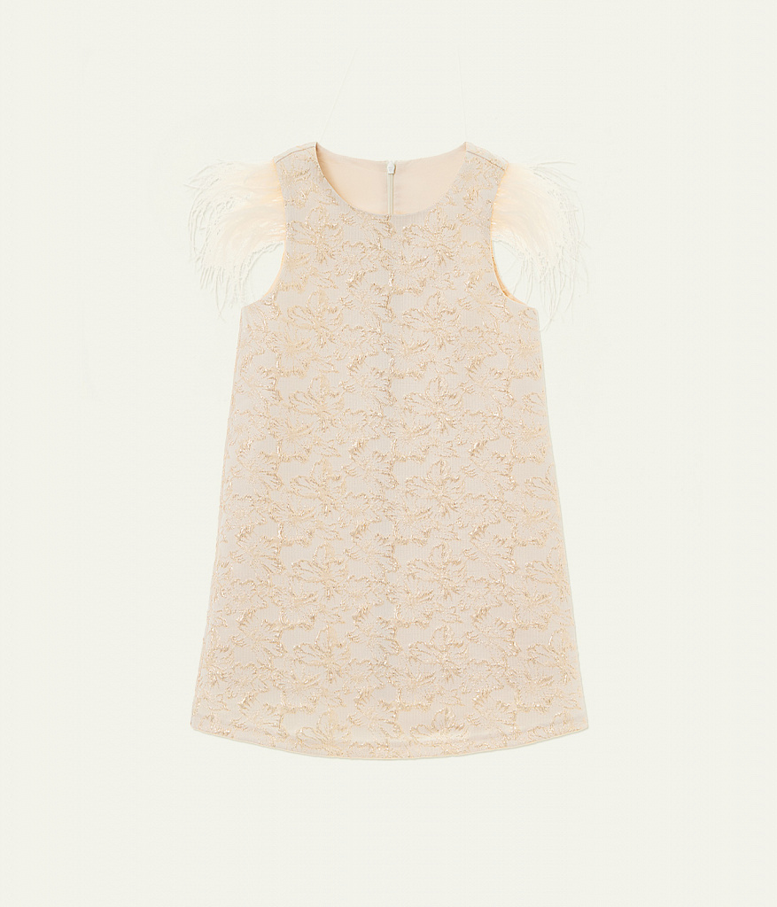 GIRLS Jacquard dress/ Платье детское/AW23TKG058 золото