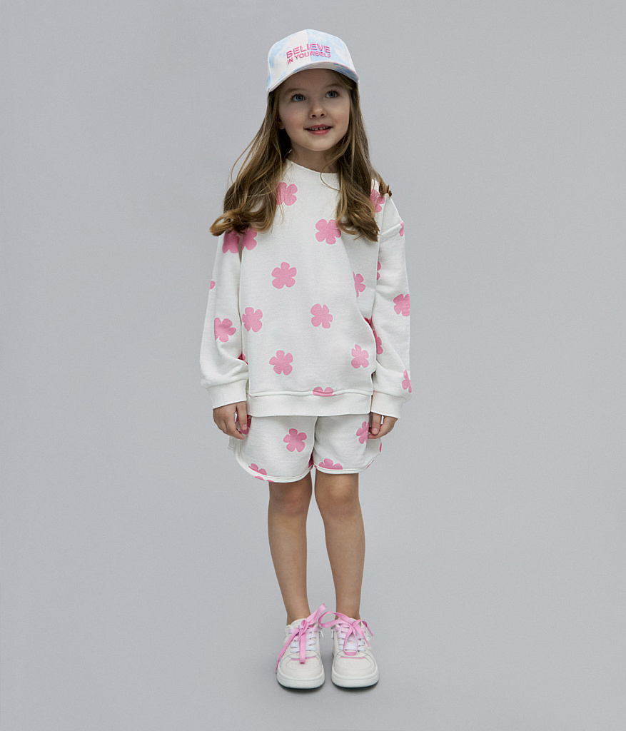 GIRLS Set sweat Jumper and shorts/ К-т детский Джемпер и Шорты /SS24TKG027