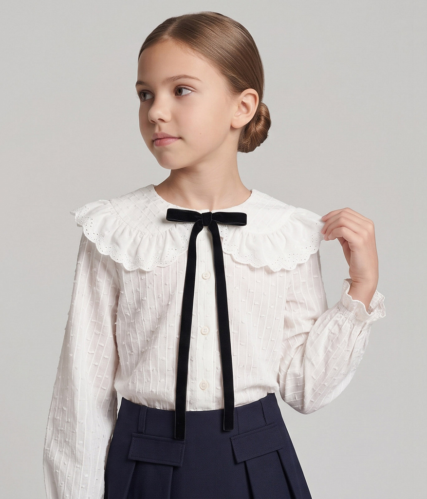 GIRLS Blouse/Блузка детская/AW25TKG021 белый