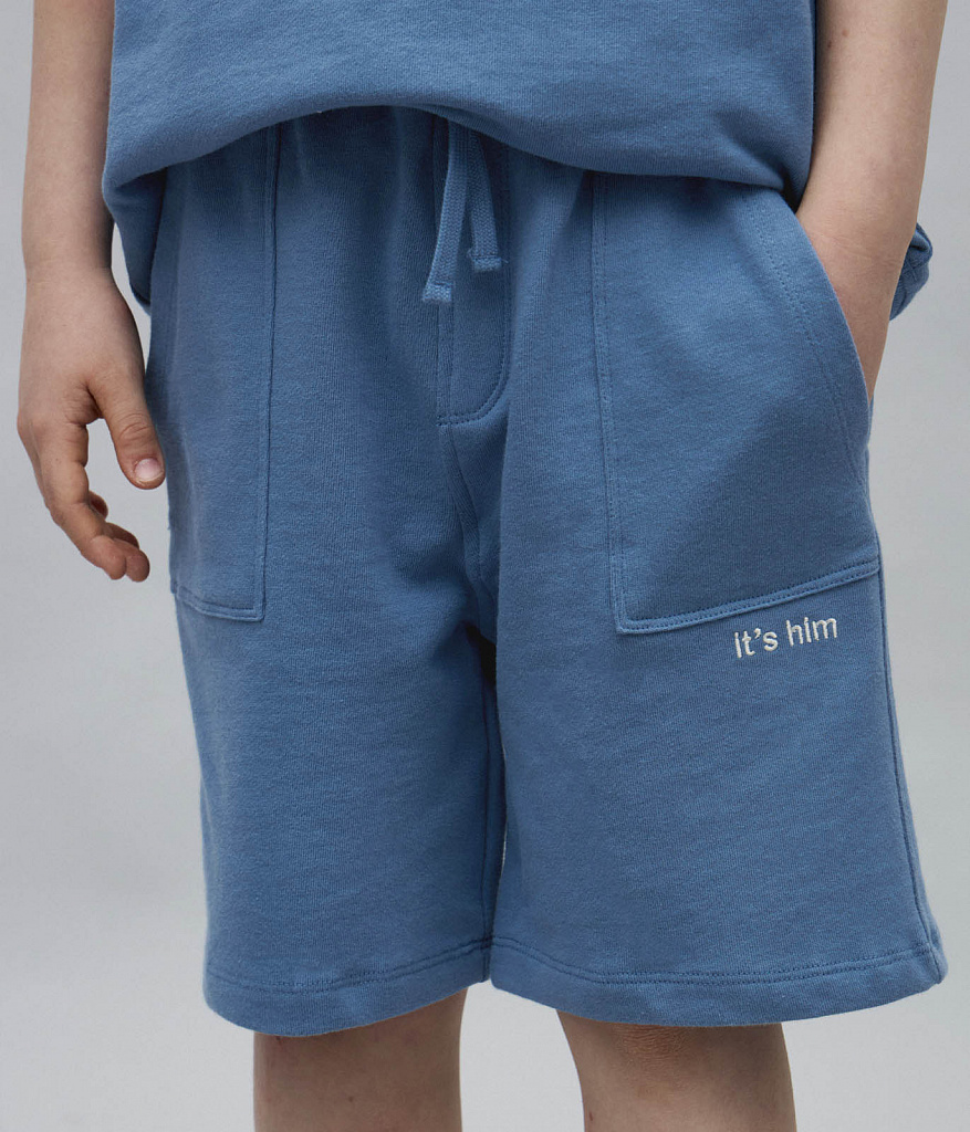 BOYS Set Shorts and Tee SS/ К-т джемпер и шорты  детский /SS24TKB041 синий