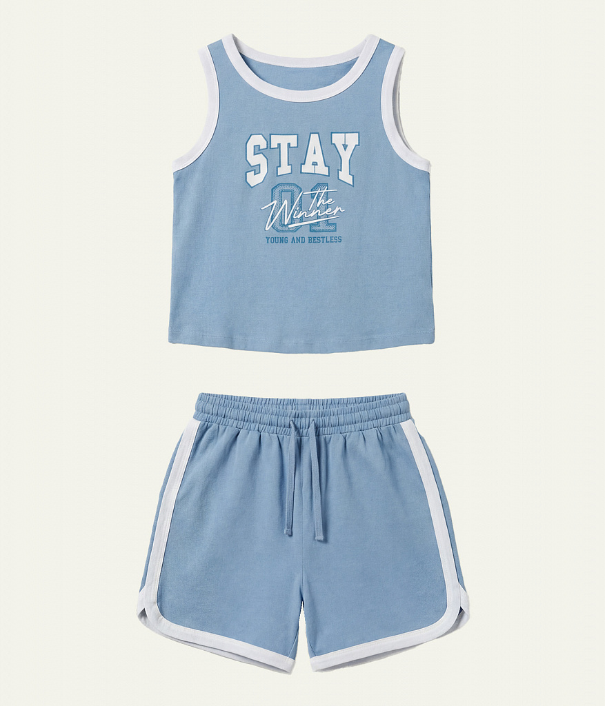 BOYS Set: t-shirt & shorts/Комплект: майка и шорты детские/SS26TKB015 голубой