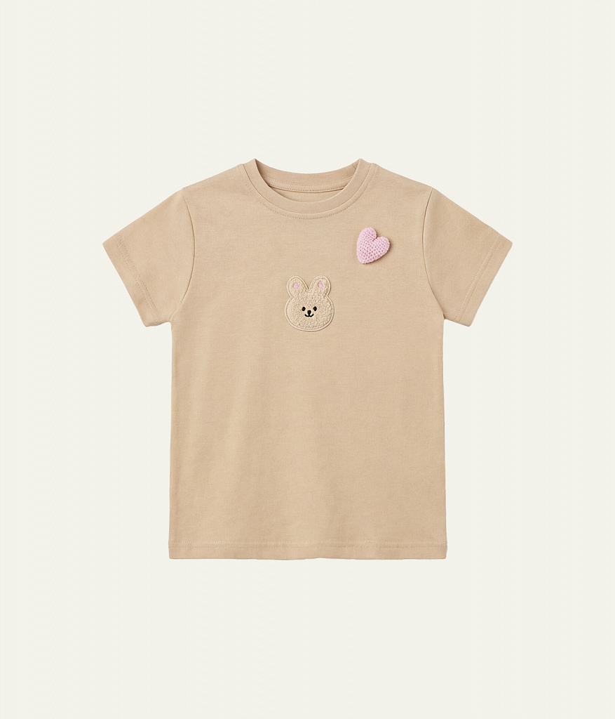 GIRLS Tee SS/ Футболка детская к/р/SS25TKG052 бежевый