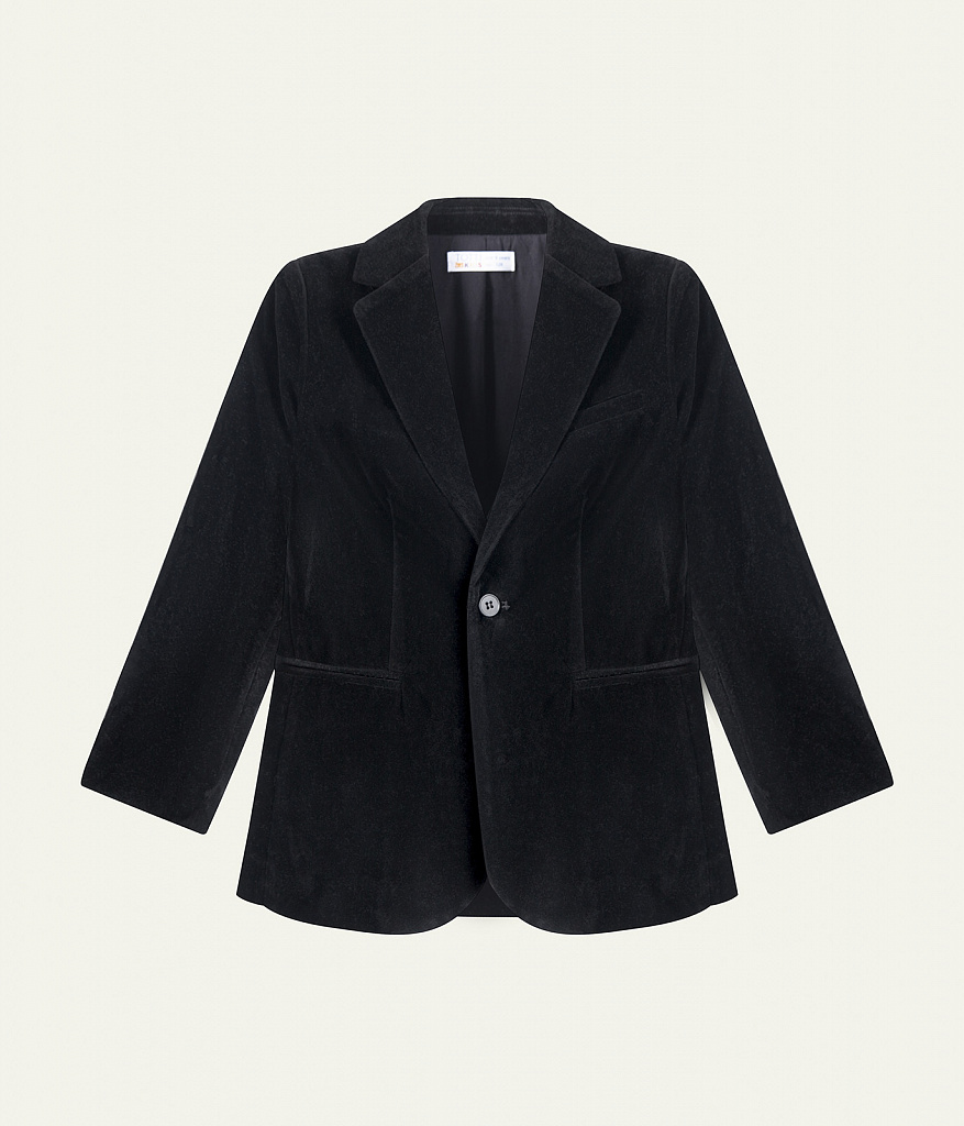 BOYS Velour Blazer/Велюровый пиджак для мальчиков/AW24TKU011 черный