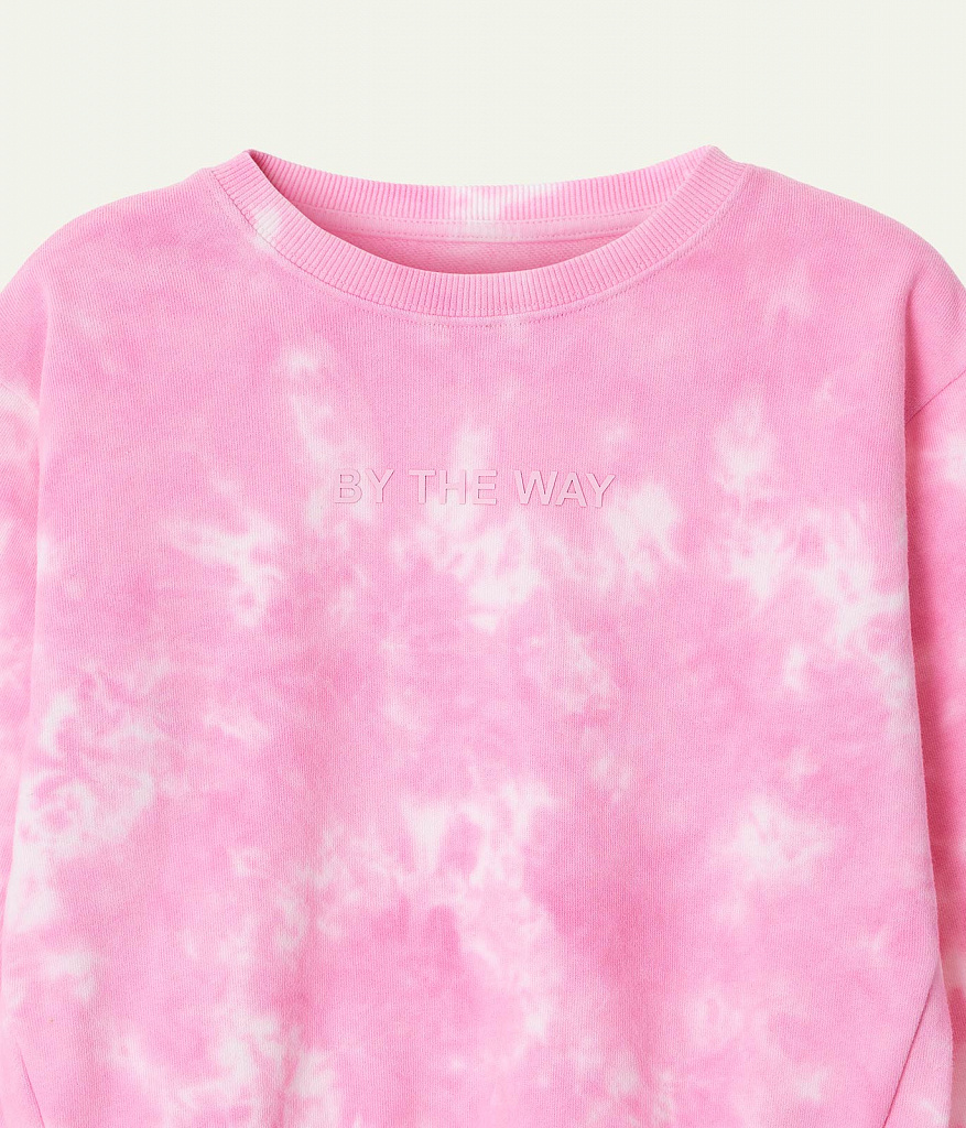 GIRLS Jumper tie dye/ Джемпер детский/SS24TKG061 розовый