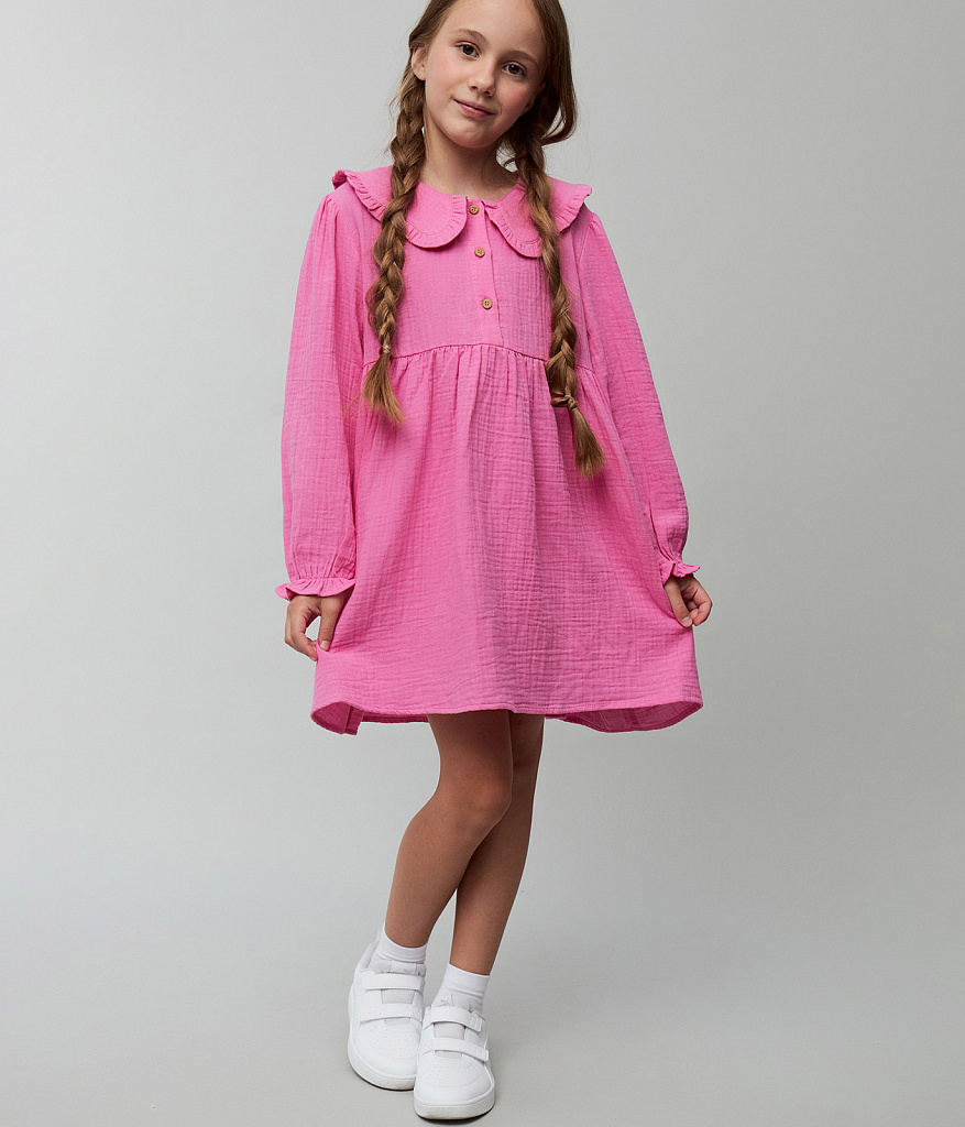 GIRLS dress/ Платье детское/AW23TKG049 фуксия