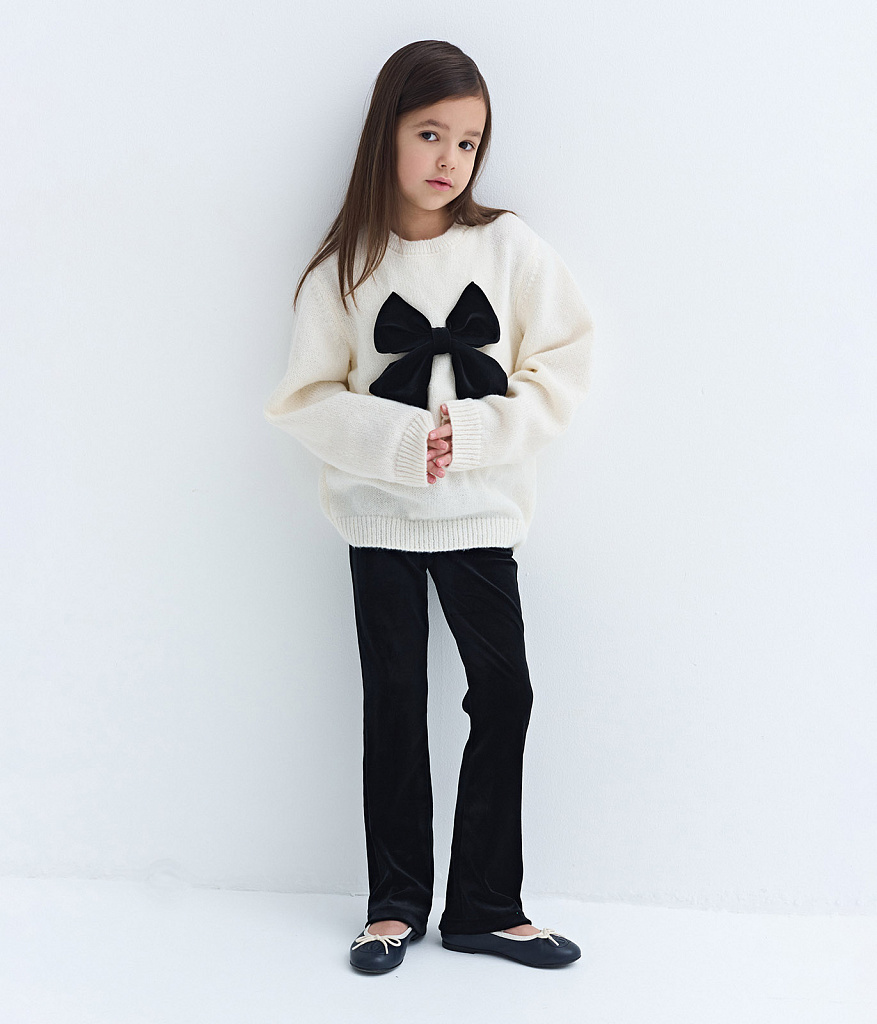 Леггинсы из велюра на резинке, арт.AW24TKG102 черный