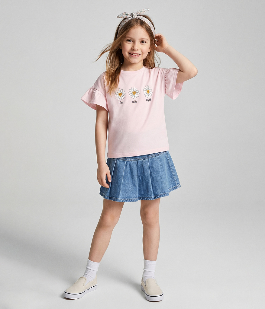 GIRLS Сhamomile tee SS/ Футболка детская к/р/SS24TKG088 розовый