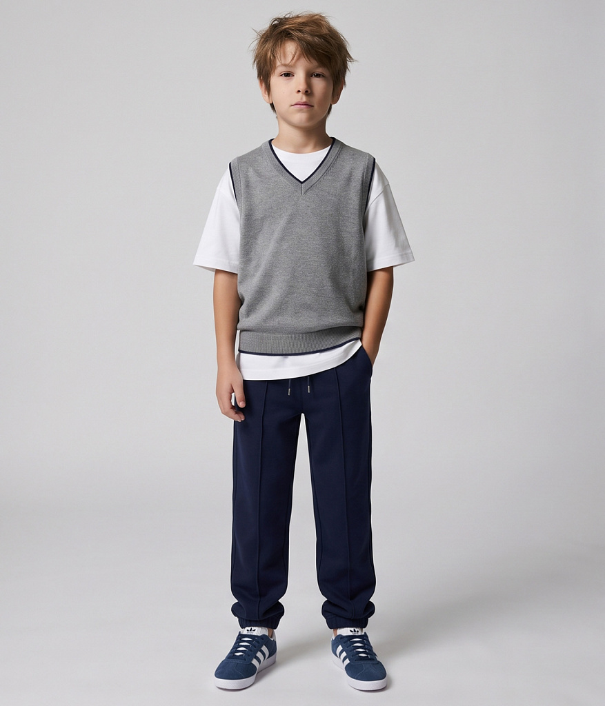 BOYS Vest/Жилет детский/AW25TKB007 серый