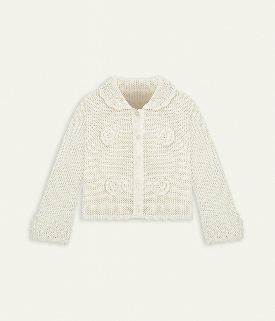 GIRLS cardigan/Кардиган детский/SS25TKG042  молочный