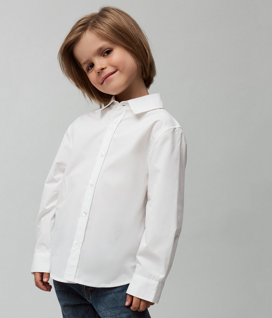 BOYS Shirt/Рубашка детская/SS24TKB024 белый