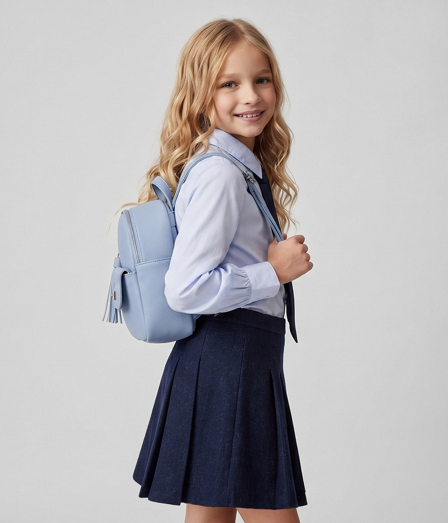 GIRLS Blouse/Блузка детская/AW25TKG005 голубой