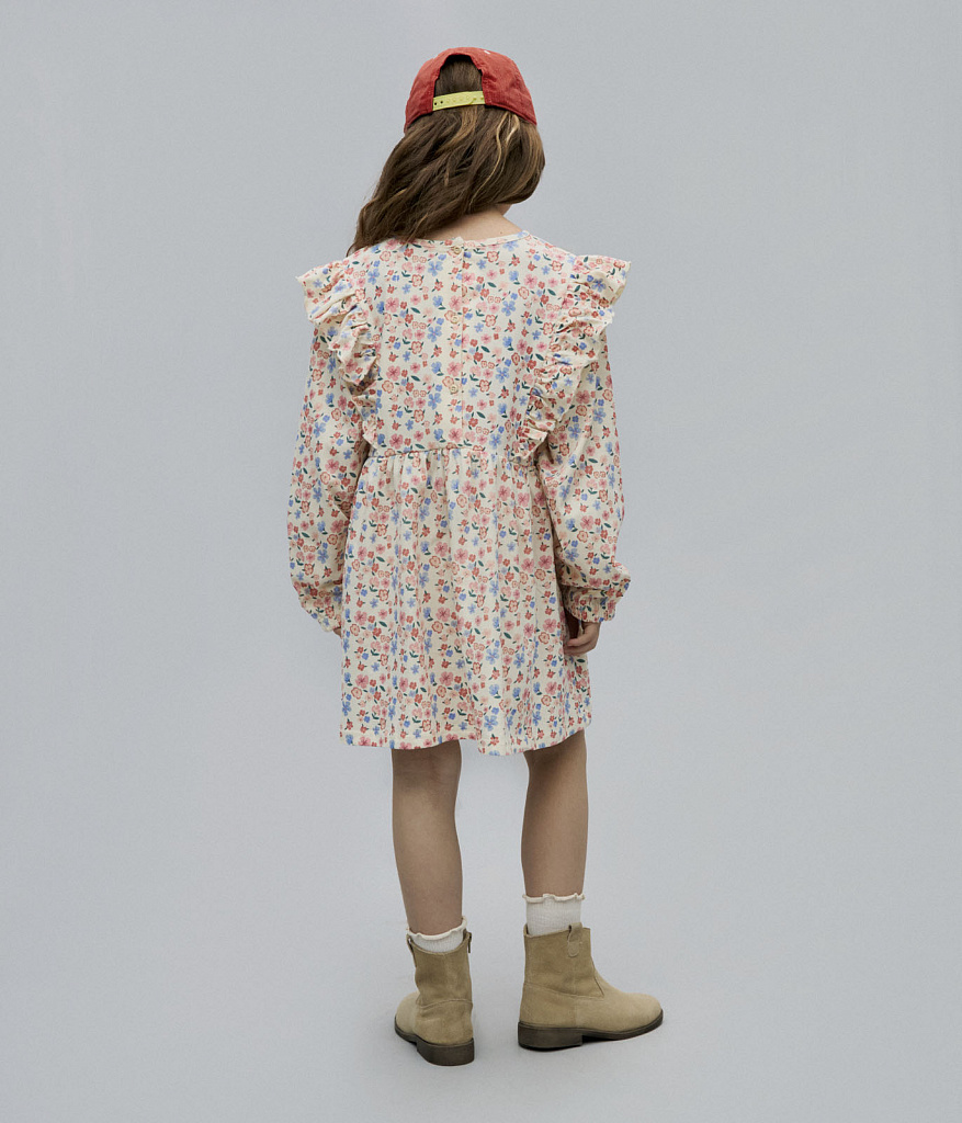 GIRLS dress LS/ Платье детское д/р/AW23TKG026 розовый