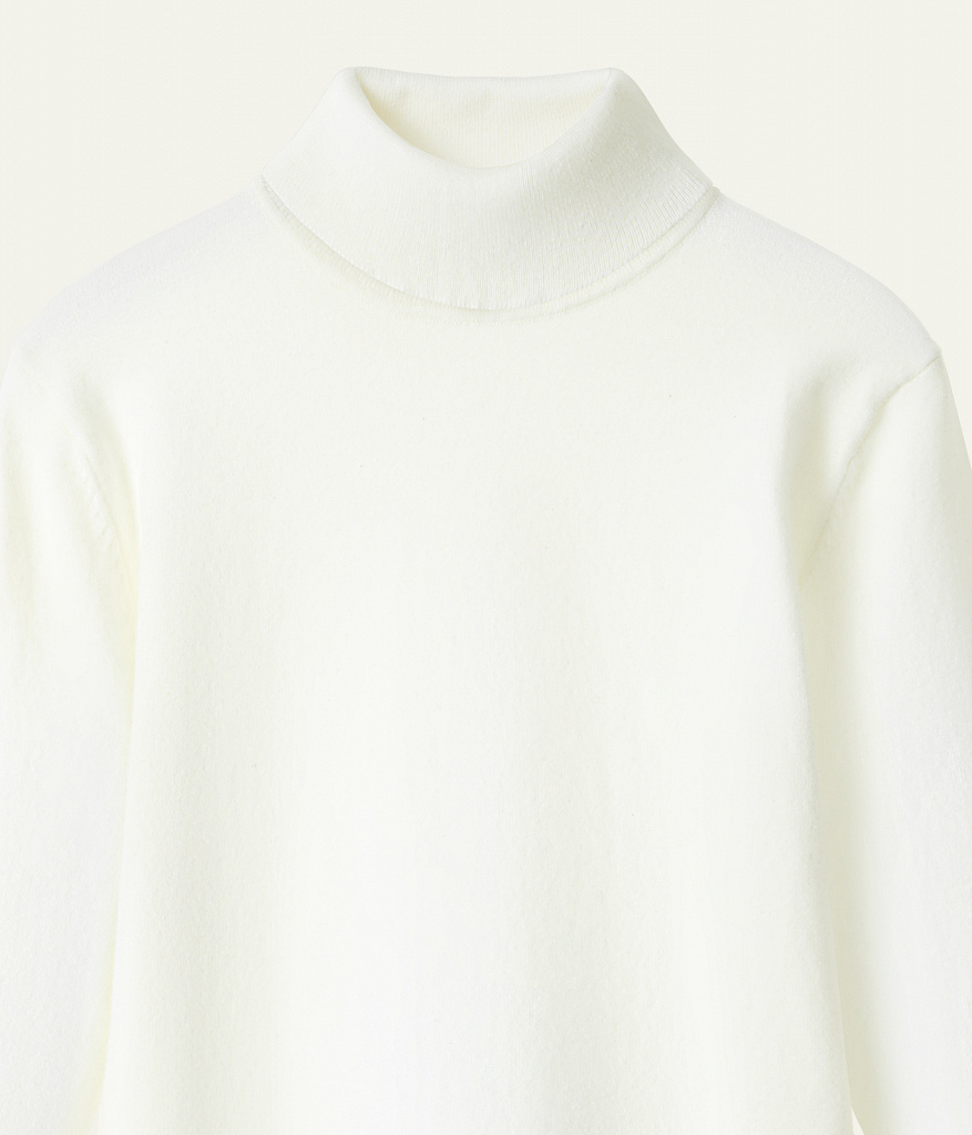 GIRLS roll neck knitted/Водолазка детская/AW24TKU046 белый