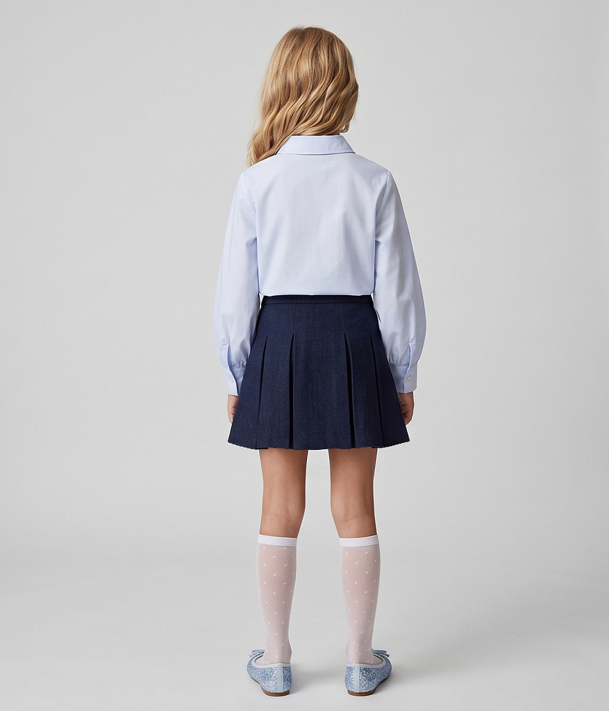 GIRLS Blouse/Блузка детская/AW25TKG005 голубой